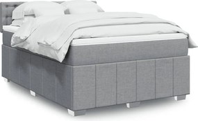 vidaXL Κρεβάτι Boxspring με Στρώμα Αν. Πράσινο 160x200εκ Υφασμάτινο