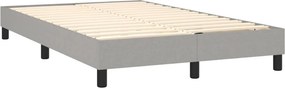 vidaXL Κρεβάτι Boxspring με Στρώμα &amp; LED Αν.Γκρι 120x200 εκ Υφασμάτινο