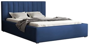 Κρεβάτι Pomona 109, Διπλό, Μπλε, 140x200, Ταπισερί, Τάβλες για Κρεβάτι, 160x223x93cm, 116 kg | Epipla1.gr