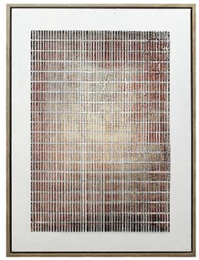 Πίνακας Χειροποίητος Καμβάς Mdf-Ps Plastic Λευκός-Καφέ ESPIEL 60x3,8x80εκ. FAL323