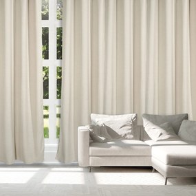 Κουρτίνα Μέτριας Σκίασης Με Τρουκς Polyester 140x270εκ. Curtain Line 2239 Εκρού Das Home