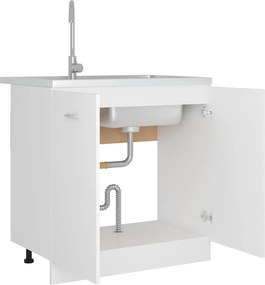 vidaXL Ντουλάπι Νιπτήρα "Lyon" Λευκό 80x46x81,5 εκ. από Τεχνητό Ξύλο