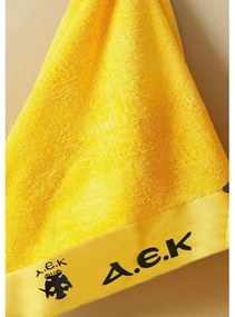 Πετσέτα Α.Ε.Κ. 1924 Yellow Palamaiki Body 70x140cm 100% Cotton