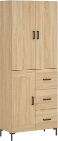 vidaXL Ντουλάπι Sonoma δρυς 69,5 x 34 x 180 εκ. από Επεξεργασμένο Ξύλο