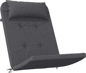 vidaXL Μαξιλάρια Καρέκλας Adirondack 2 τεμ. Ανθρακί από Ύφασμα Oxford