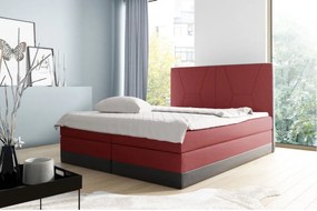 Επενδυμένο κρεβάτι Enzo -Kokkino-Mauro-160 x 200