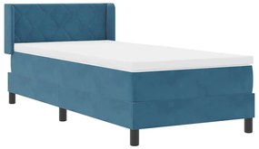 vidaXL Κρεβάτι με Ελατήρια και Στρώμα Μαύρο 100x200 εκ. Βελούδο