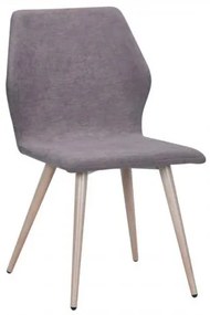 LETO καρέκλα Μεταλλική Φυσικό/Ύφ.Grey Brown 45x62x84cm ΕΜ772,3
