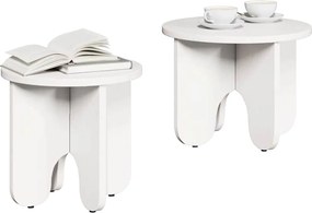 vidaXL Τραπεζάκι σαλονιού 2 pcs Λευκό Μασίφ ξύλο πεύκου