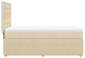 ΚΡΕΒΑΤΙ BOXSPRING ΜΕ ΣΤΡΩΜΑ ΚΡΕΜ 90X200 ΕΚ.ΥΦΑΣΜΑΤΙΝΟ 3294258