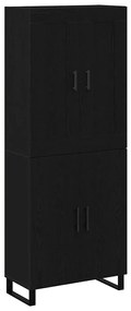 vidaXL Highboard Επιτοίχιο 2 pcs Μαύρη δρυς 69.5 x 34 x 180 εκ.