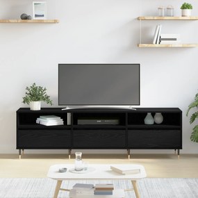 vidaXL Ντουλάπι τηλεόρασης  Μαύρη Δρυς 150x30x44.5 εκ. Επεξεργασμένο Ξύλο