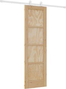 vidaXL Συρόμενη Πόρτα Φυσικό και Λευκό 61 x 198,5 εκ.