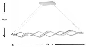 ΦΩΤΙΣΤΙΚΟ ΟΡΟΦΗΣ LED OPRAY MEGAPAP ΜΕΤΑΛΛΙΚΟ ΧΡΩΜΑ ΛΕΥΚΟ 126X6X40ΕΚ.