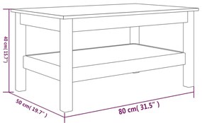 ΤΡΑΠΕΖΑΚΙ ΣΑΛΟΝΙΟΥ 80X50X40 ΕΚ. ΑΠΟ ΜΑΣΙΦ ΞΥΛΟ ΠΕΥΚΟΥ 814284