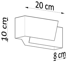 Sollux Φωτιστικό τοίχου Piegare 1,ατσάλι,1xG9/40w