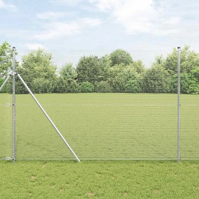 vidaXL Συγκολλητός φράχτης από σύρμα Ασημί 1.6 x 25 m