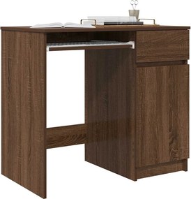 vidaXL Γραφείο Καφέ Δρυς 86x49x76 εκ. από Επεξεργασμένο Ξύλο