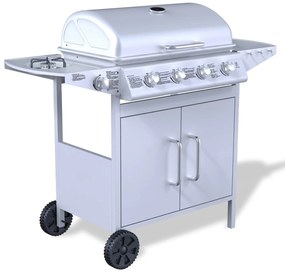 vidaXL Υπαίθριες Ψησταριές Ασημί Ανοξείδωτο ατσάλι