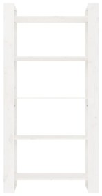 vidaXL Βιβλιοθήκη/Διαχωριστικό Χώρου Λευκό 80x35x160 εκ. Μασίφ Ξύλο