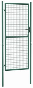 vidaXL Πόρτα Περίφραξης Πράσινη 100x200 εκ. από Ατσάλι