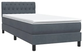 ΚΡΕΒΑΤΙ BOXSPRING ΜΕ ΣΤΡΩΜΑ ΣΚΟΥΡΟ ΓΚΡΙ 90X210 ΕΚ. ΒΕΛΟΥΔΙΝΟ 3316480