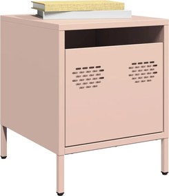 vidaXL Κομοδίνα 2 τεμ. Ροζ 35x39x43,5 εκ. από Χάλυβα