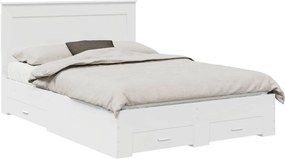 vidaXL Σκελετός Κρεβατιού Λευκό 140 x 190 cm Επεξεργασμένο Ξύλο