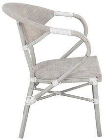 Καρέκλα - Πολυθρόνα CLAY C5108 Αλουμινίου Bamboo Look Γκρί Πατίνα με Textline 57x57x83 εκ. 57x57x83 εκ.