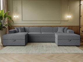 Γωνιακός καναπές Santos U-Gkri Skouro