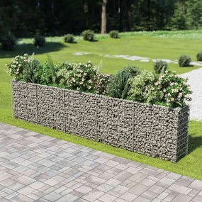 vidaXL Συρματοκιβώτιο-Γλάστρα Υπερυψωμένη 450x50x100 εκ. Γαλβ. Χάλυβας