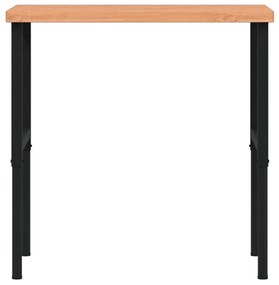 vidaXL Πάγκος Εργασίας Ορθογώνιος 100x60x(73-99,5) εκ Μασίφ Ξύλο Οξιάς