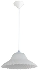 Κρεμαστό Φωτιστικό Οροφής 1xΕ27 Γυαλί Φ26cm PDA 1143 Arlight-83456-Λευκό 0083456