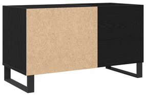 vidaXL Μαύρη Ντουλάπα Δίσκων από Σφένδαμο 84,5x38x48 εκ. Κατεργασμένο Ξύλο