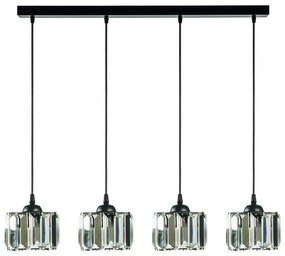 Κρεμαστό Φωτιστικό Ράγας 4xE27 1551-3/4 Arkolight-1551-3/4-Μαύρο 1551-3/4