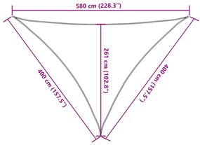 Πανί Σκίασης Καφέ 4 x 4 x 5,8 μ. από HDPE 160 γρ./μ² - Καφέ