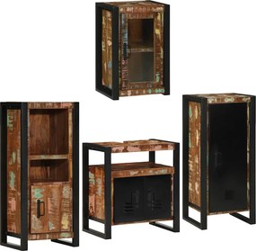 vidaXL Σετ Επίπλων Μπάνιου 4 τμχ. Πολύχρωμο 55 x 35 x 60 εκ.