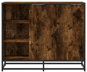 Sideboard Καπνιστή δρυς 92x35x76 cm Κατασκευασμένο ξύλο - Καφέ