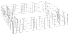 Συρματοκιβώτιο-Γλάστρα Υπερυψωμένη 100x100x20 εκ. Γαλβ. Χάλυβας