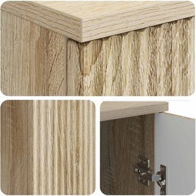 vidaXL Γραφείο Sonoma Δρυς 142,5 x 50 x 75 εκ. Επεξεργασμένο Ξύλο