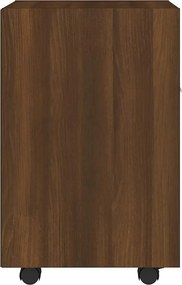 vidaXL Ντουλάπι με Ροδάκια Καφέ Δρυς 33x38x60 εκ. Επεξεργασμένο ξύλο