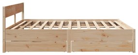 vidaXL Σκελετός Κρεβατιού Χωρίς Στρώμα 180x200 εκ Μασίφ Ξύλο Πεύκου