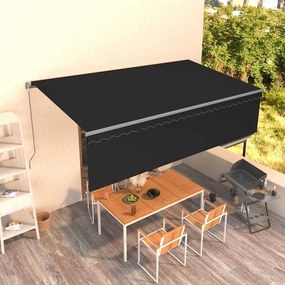 vidaXL Χειροκίνητη Τέντα 5 x 3 m Ανθρακί 100% Πολυεστέρας
