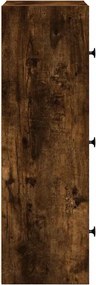 vidaXL Βιβλιοθήκη Καπνιστή Δρυς 40x24x77 εκ. από Επεξεργασμένο Ξύλο