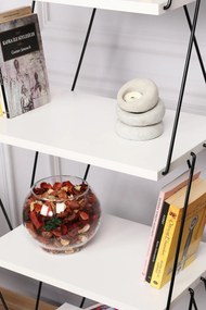 Βιβλιοθήκη - Balaban - Χρώμα Λευκό - 48x31x165εκ