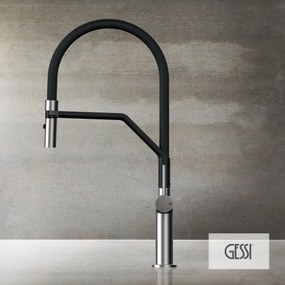Gessi Stelo 60315 Inox - Μπαταρία Κουζίνας με Ντους