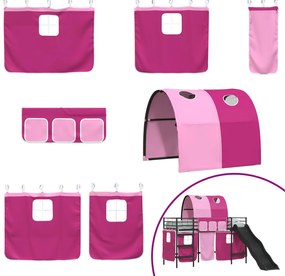 vidaXL Μαύρο και Ροζ 74,5 x 190 εκ.