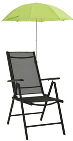 vidaXL Ομπρέλες για Καρέκλες Κάμπινγκ 2 τεμ. Πράσινες 105 εκ.