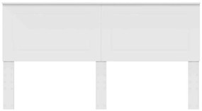 vidaXL Κεφαλάρι με κεφαλάρι Λευκό 180 cm Επεξεργασμένο ξύλο