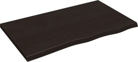 vidaXL Ράφι Τοίχου Σκούρο Καφέ 100x60x(2-4) εκ. Επεξ. Μασίφ Ξύλο Δρυός